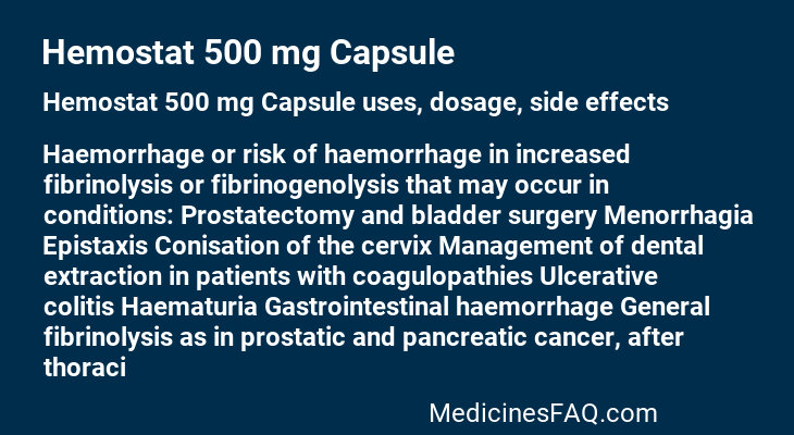 Hemostat 500 mg Capsule