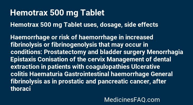 Hemotrax 500 mg Tablet