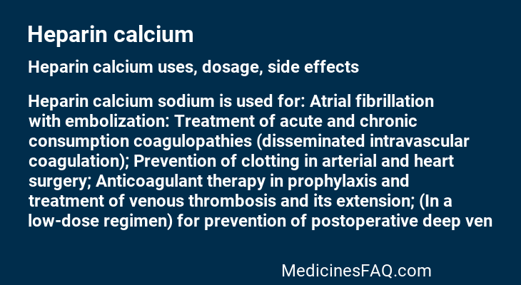 Heparin calcium