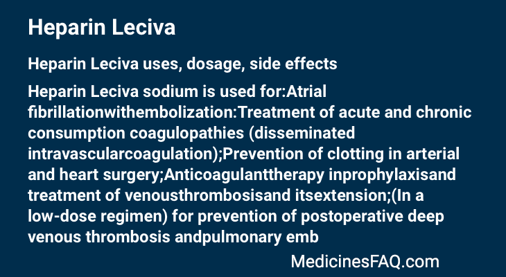 Heparin Leciva