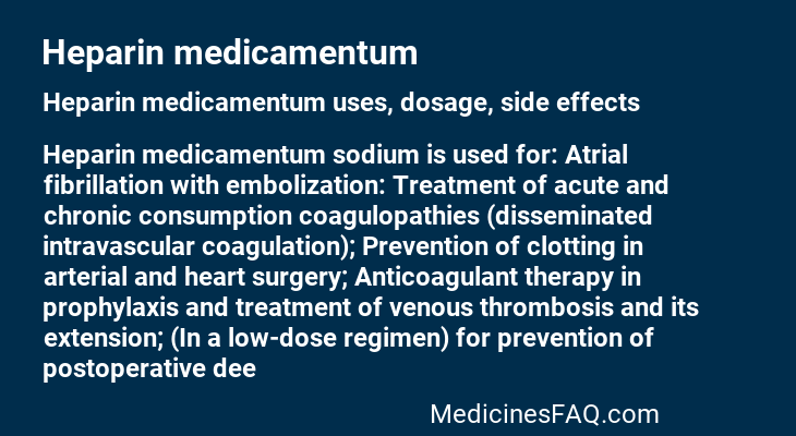 Heparin medicamentum