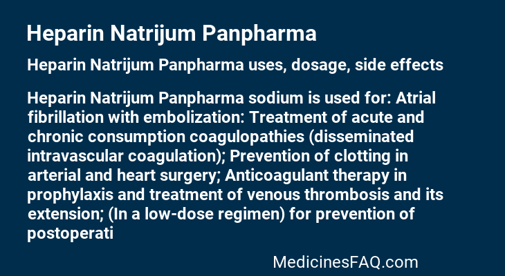 Heparin Natrijum Panpharma