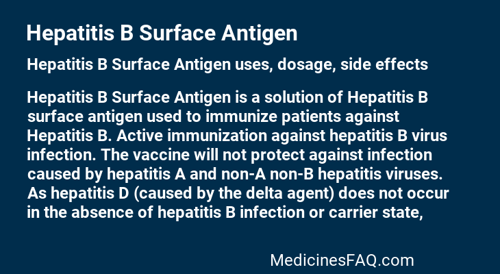 Hepatitis B Surface Antigen
