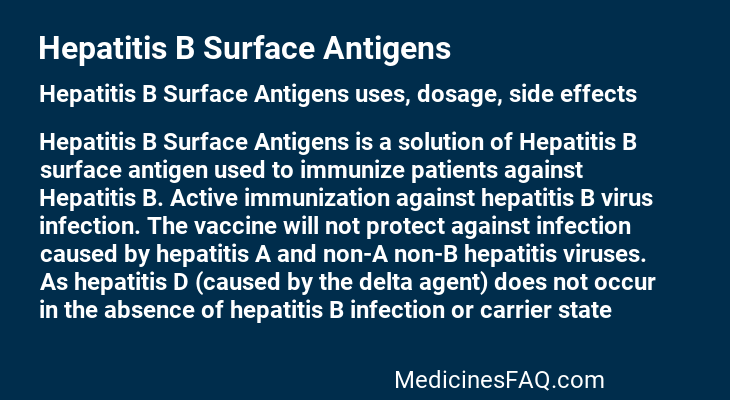 Hepatitis B Surface Antigens