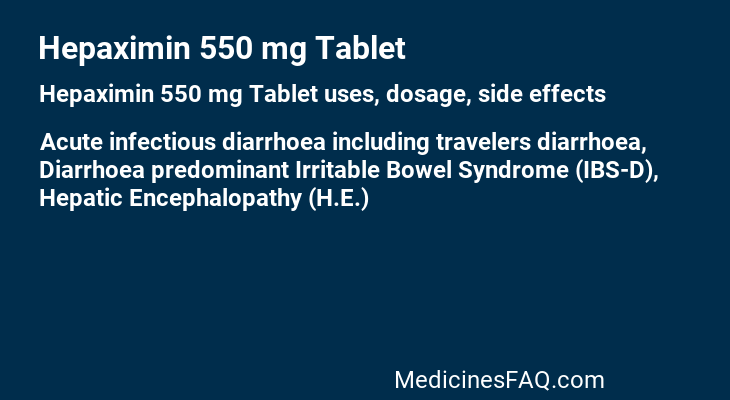 Hepaximin 550 mg Tablet