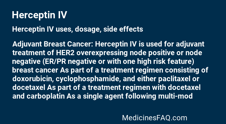 Herceptin IV