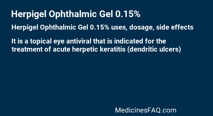 Herpigel Ophthalmic Gel 0.15%