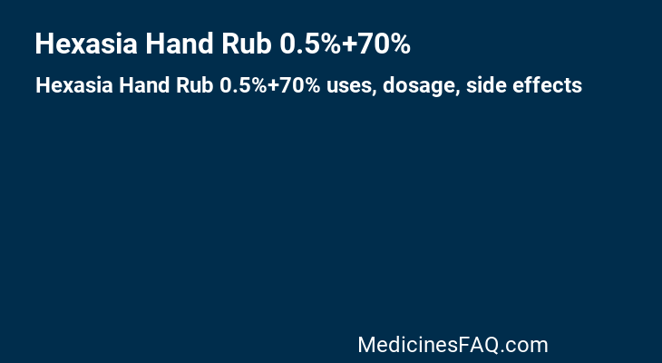 Hexasia Hand Rub 0.5%+70%