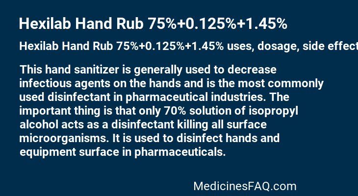 Hexilab Hand Rub 75%+0.125%+1.45%