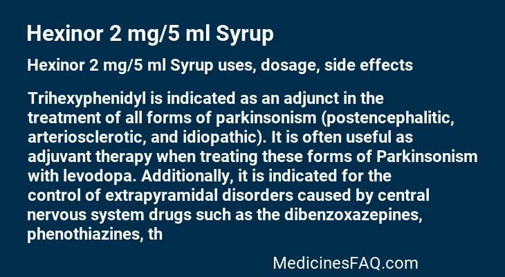 Hexinor 2 mg/5 ml Syrup