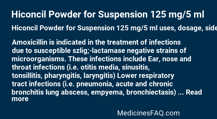 Hiconcil Powder for Suspension 125 mg/5 ml