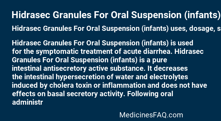 Hidrasec Granules For Oral Suspension (infants)