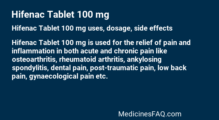 Hifenac Tablet 100 mg