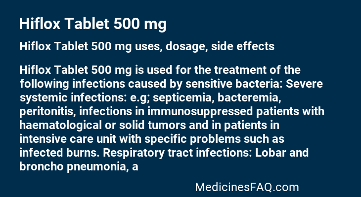 Hiflox Tablet 500 mg