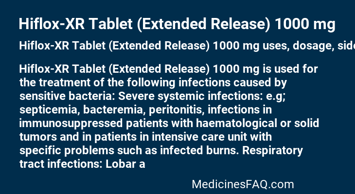 Hiflox-XR Tablet (Extended Release) 1000 mg