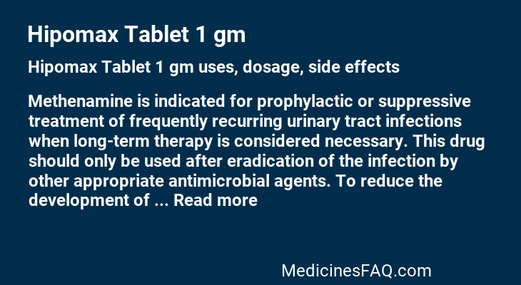 Hipomax Tablet 1 gm