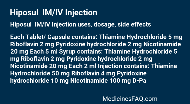 Hiposul  IM/IV Injection