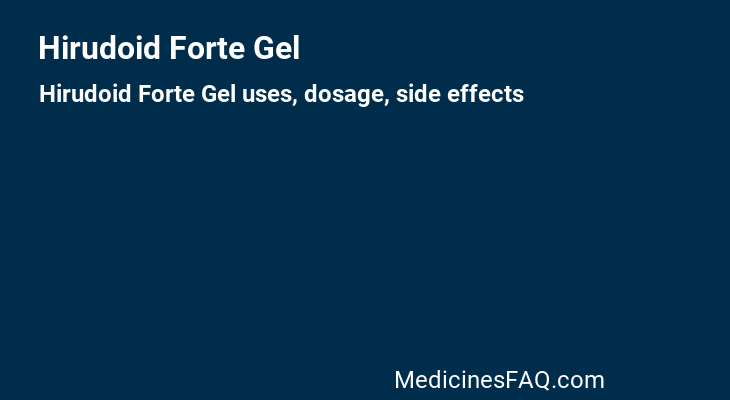 Hirudoid Forte Gel