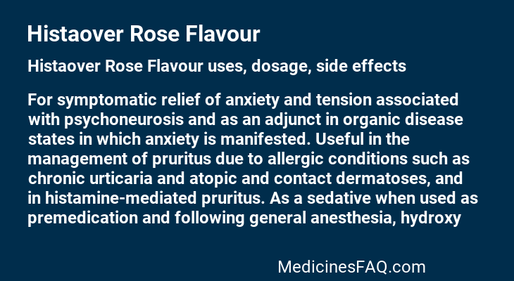 Histaover Rose Flavour