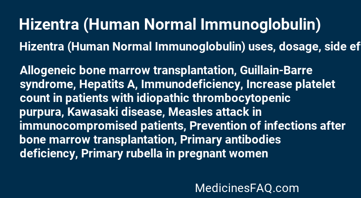 Hizentra (Human Normal Immunoglobulin)