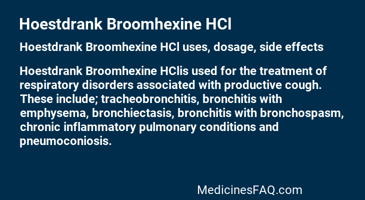 Hoestdrank Broomhexine HCl