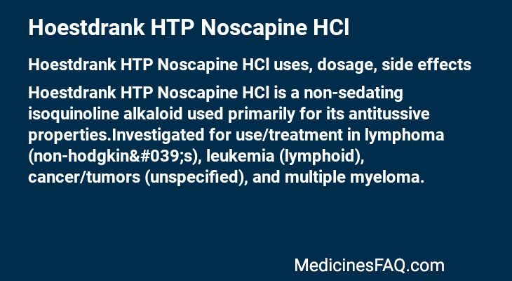 Hoestdrank HTP Noscapine HCl