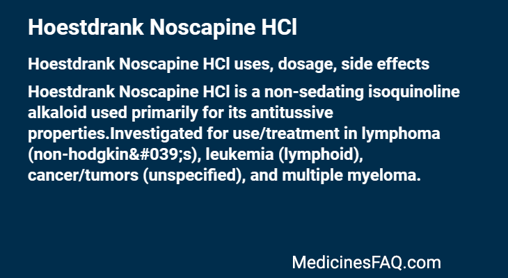 Hoestdrank Noscapine HCl