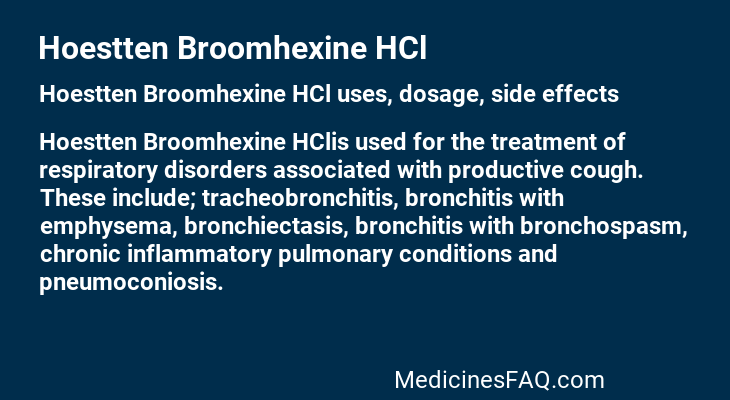 Hoestten Broomhexine HCl