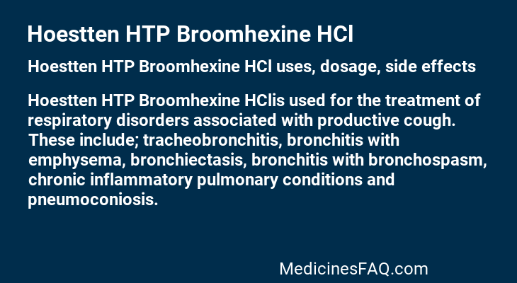 Hoestten HTP Broomhexine HCl