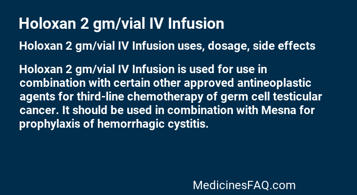 Holoxan 2 gm/vial IV Infusion