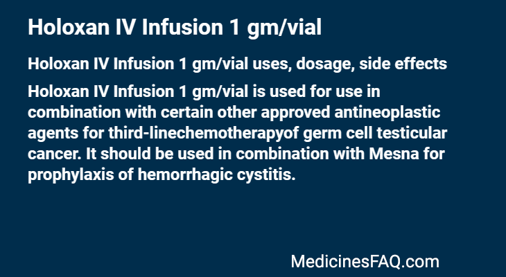 Holoxan IV Infusion 1 gm/vial