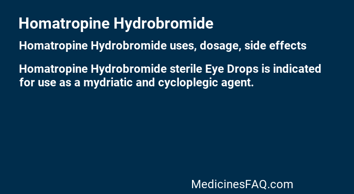 Homatropine Hydrobromide