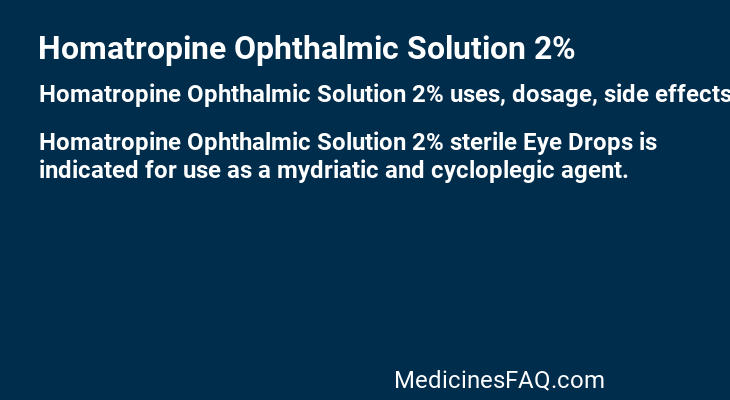 Homatropine Ophthalmic Solution 2%