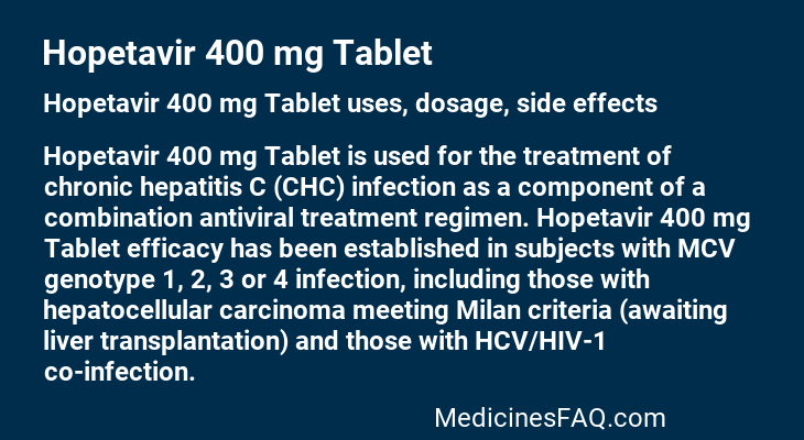 Hopetavir 400 mg Tablet