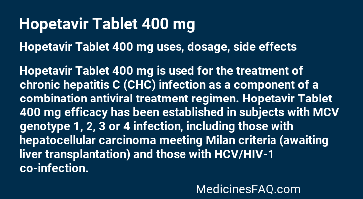 Hopetavir Tablet 400 mg