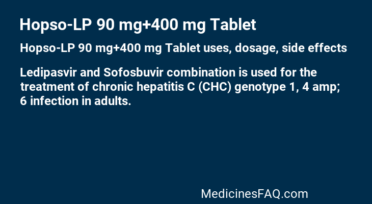 Hopso-LP 90 mg+400 mg Tablet