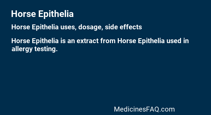 Horse Epithelia