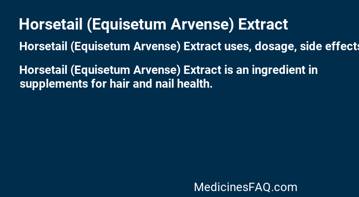 Horsetail (Equisetum Arvense) Extract