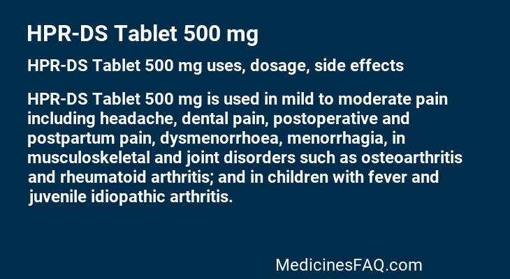 HPR-DS Tablet 500 mg