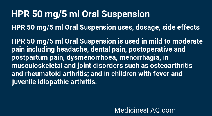 HPR 50 mg/5 ml Oral Suspension