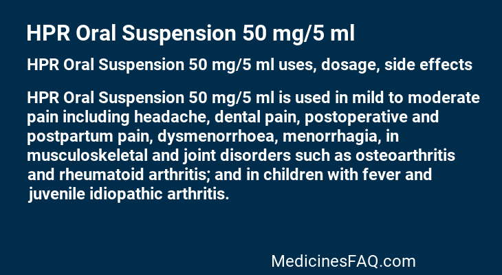 HPR Oral Suspension 50 mg/5 ml