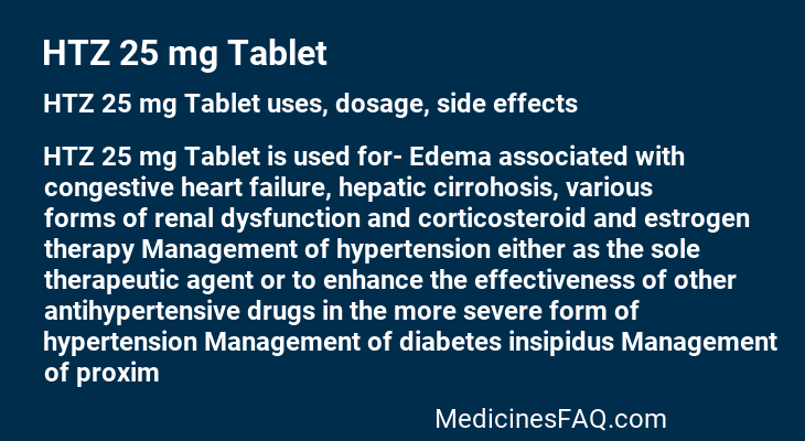 HTZ 25 mg Tablet