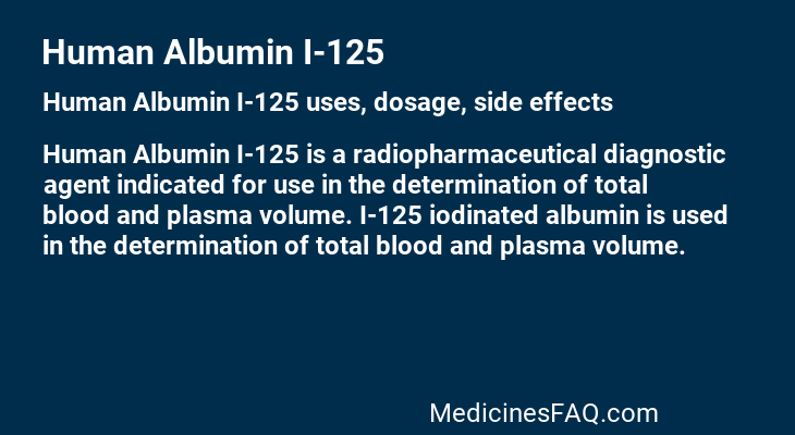 Human Albumin I-125