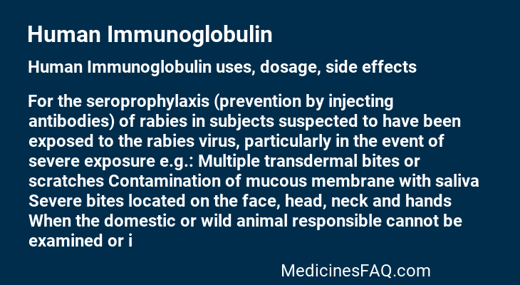 Human Immunoglobulin