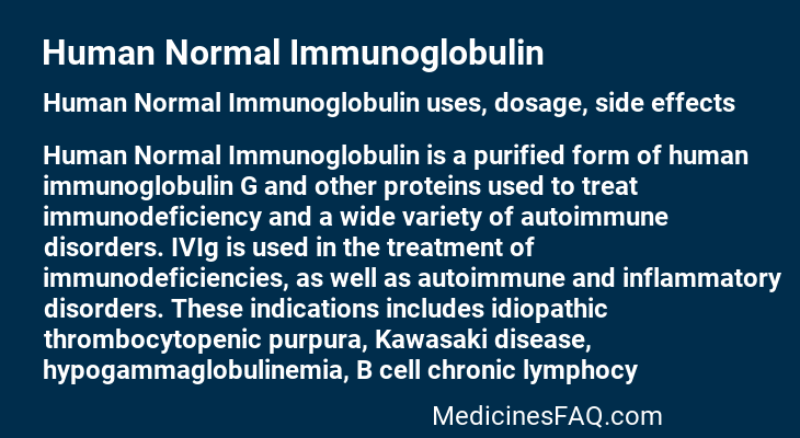 Human Normal Immunoglobulin