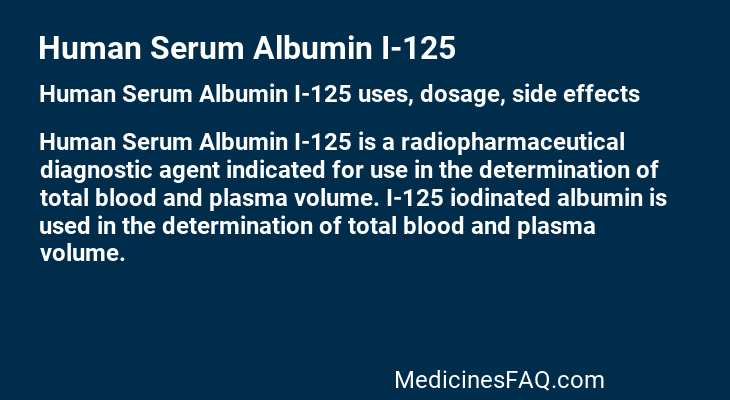 Human Serum Albumin I-125