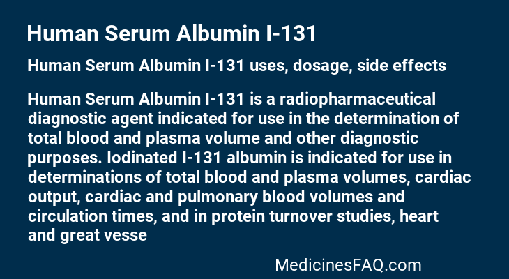 Human Serum Albumin I-131