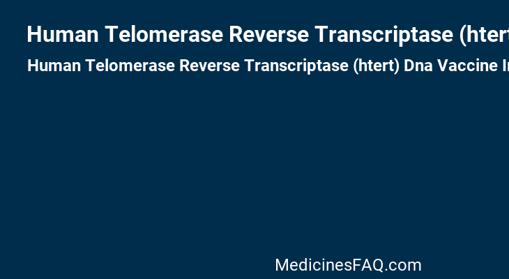Human Telomerase Reverse Transcriptase (htert) Dna Vaccine Invac-1