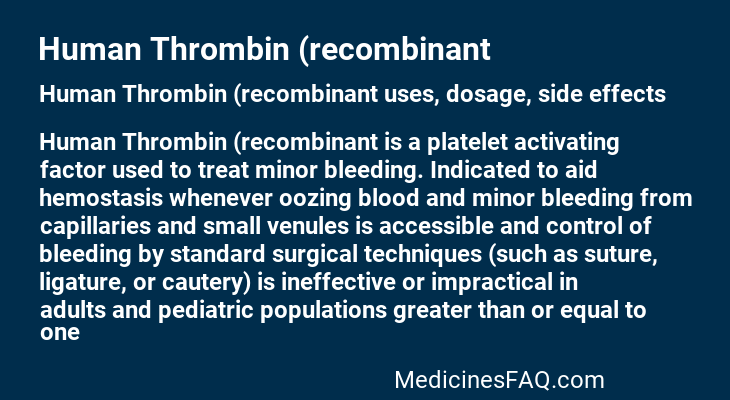 Human Thrombin (recombinant