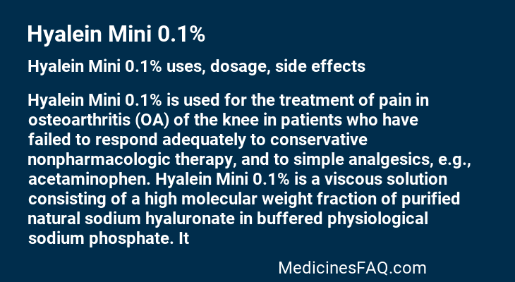 Hyalein Mini 0.1%